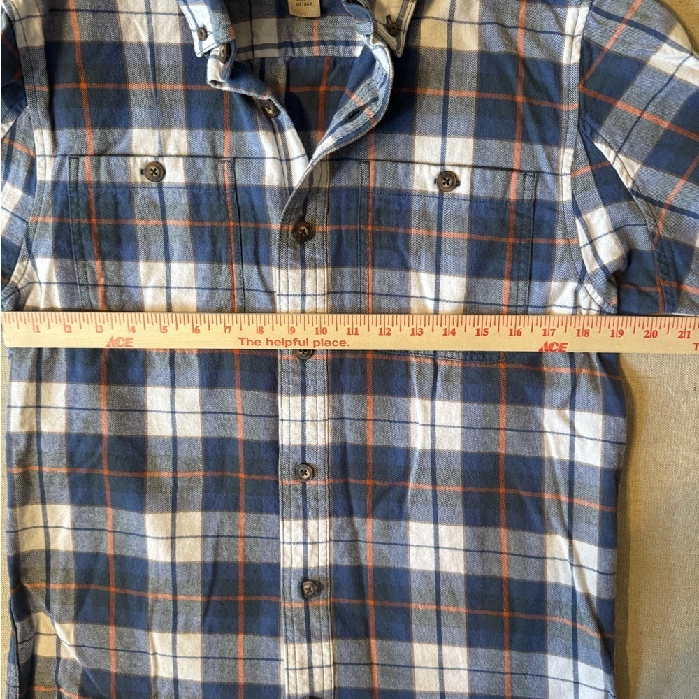 Blue and White Plaid Men's Shirt - Picture 3 of 6